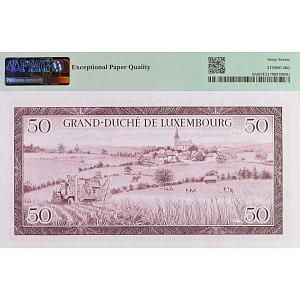ЛЮКСЕМБУРГ 50 ФРАНКОВ (PMG - GRADE 67) 2