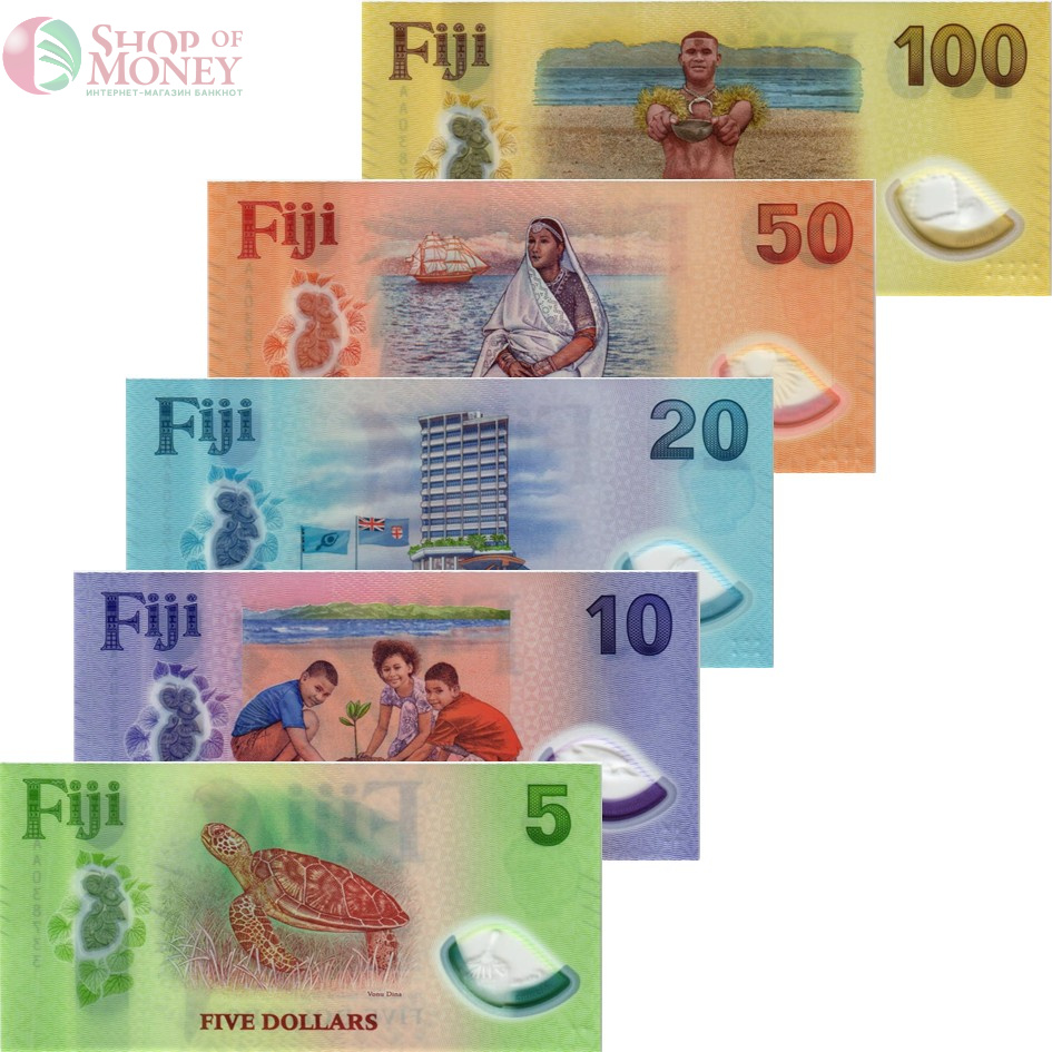 ФИДЖИ НАБОР 5 10 20 50 100 ДОЛЛАРОВ 2