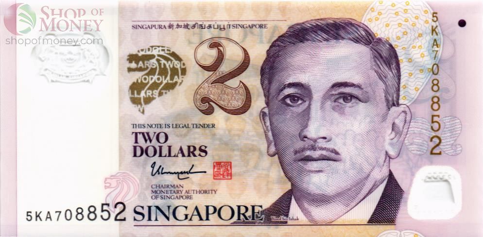 СИНГАПУР 2 ДОЛЛАРА 1