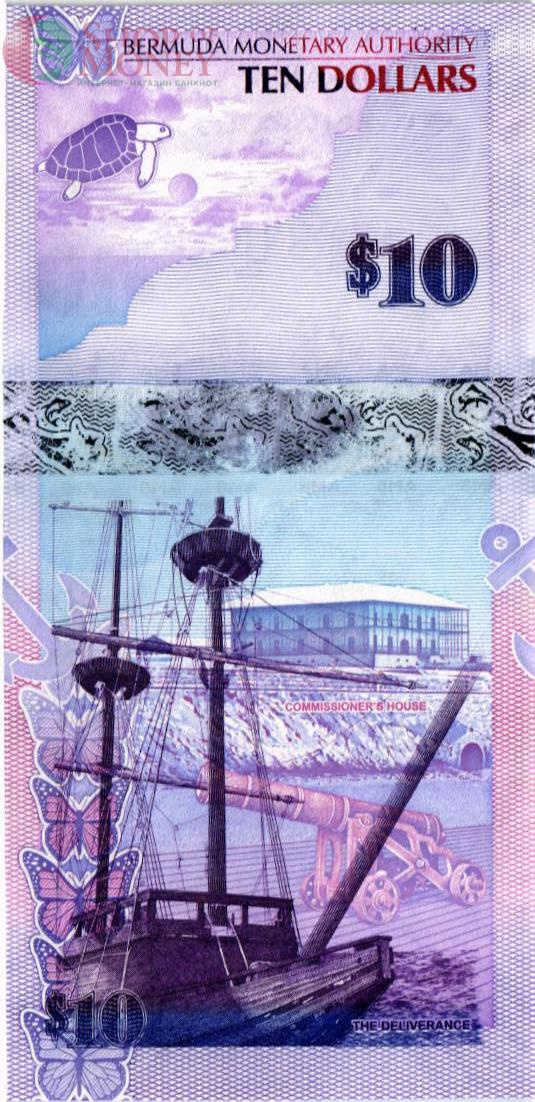 БЕРМУДСКИЕ ОСТРОВА 10 ДОЛЛАРОВ 2