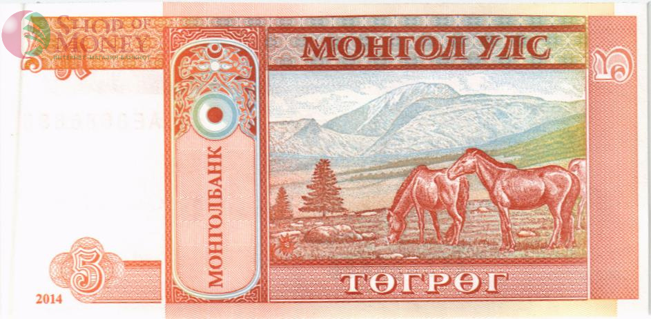 МОНГОЛИЯ 5 ТУГРИКОВ #AE8686886 2