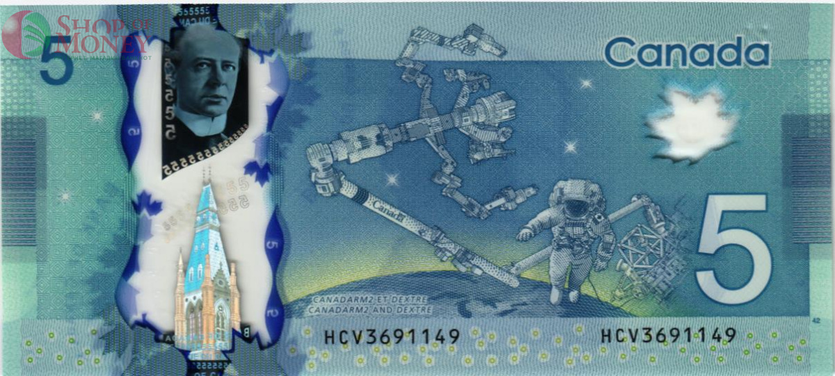 КАНАДА 5 ДОЛЛАРОВ 2