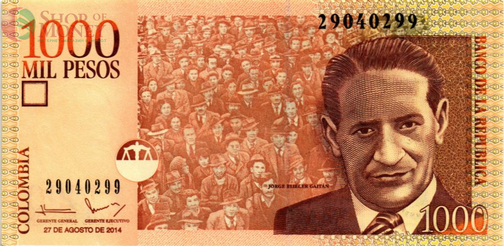 КОЛУМБИЯ 1000 ПЕСО (27.08.2014) 1