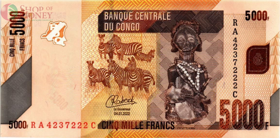 КОНГО ДР 5000 ФРАНКОВ 1