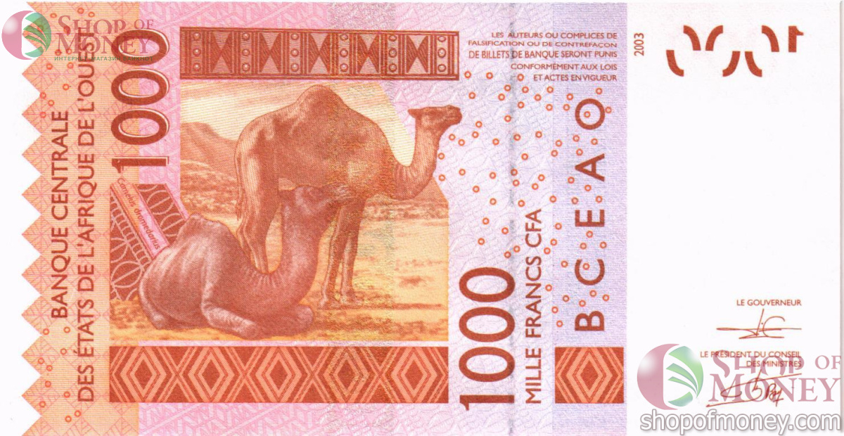 КОТ-Д'ИВУАР 1000 ФРАНКОВ 2