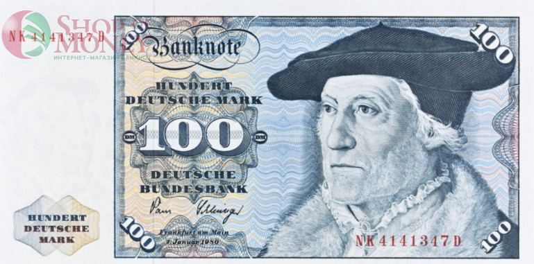 ГЕРМАНИЯ 100 МАРОК (ФРГ) (PMG - GRADE 64) 3