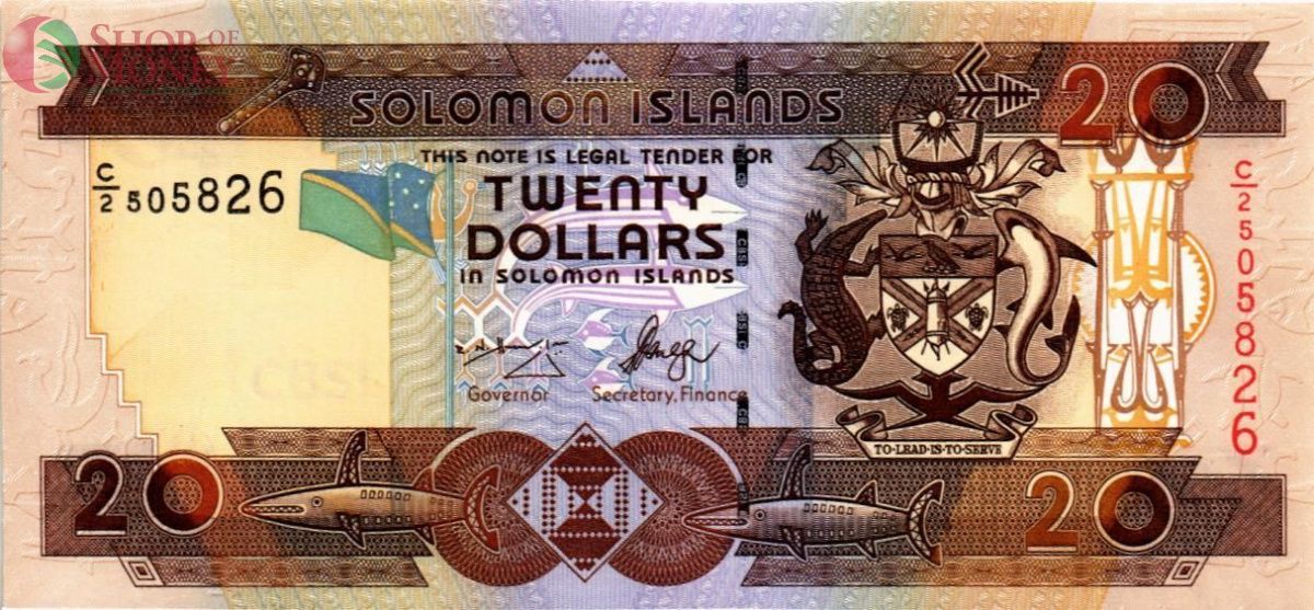 СОЛОМОНОВЫ ОСТРОВА 20 ДОЛЛАРОВ (C/2) 1