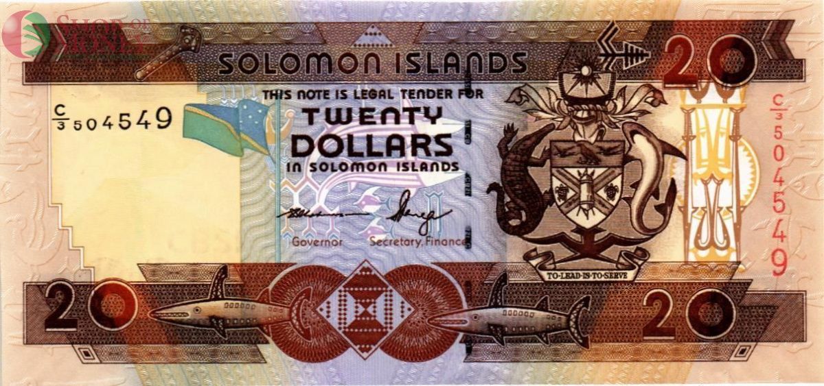 СОЛОМОНОВЫ ОСТРОВА 20 ДОЛЛАРОВ (-C/1-ПРЕФИКС) 1