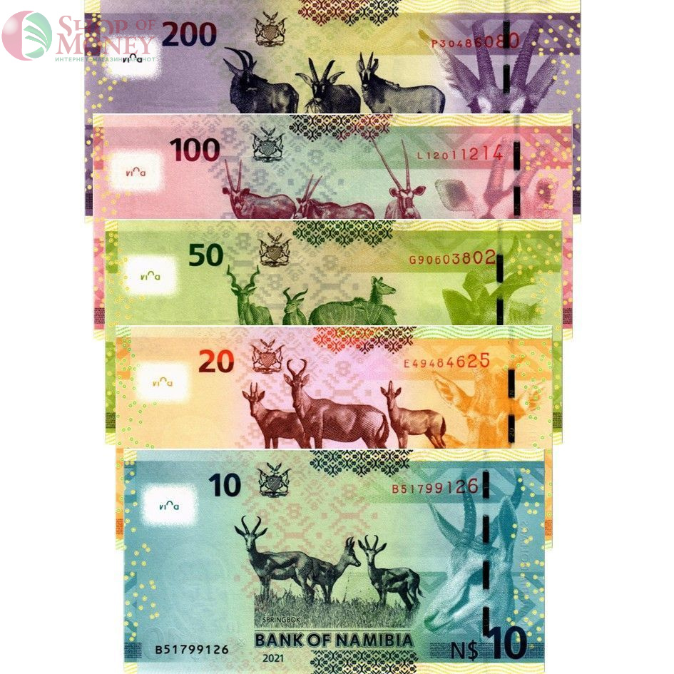 НАМИБИЯ НАБОР 10-20-50-100-200 ДОЛЛАРОВ 2
