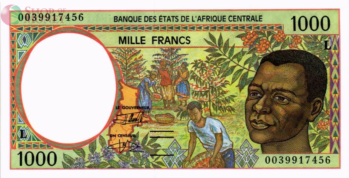 CAS - ГАБОН 1000 ФРАНКОВ (L) 1