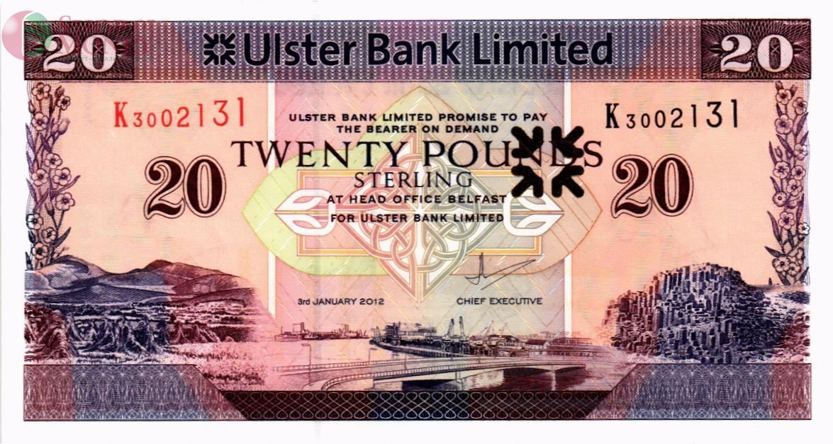СЕВЕРНАЯ ИРЛАНДИЯ 20 ФУНТОВ (ULSTER BANK) 1