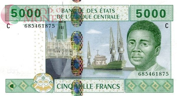 CAS - ЧАД 5000 ФРАНКОВ (C) 1