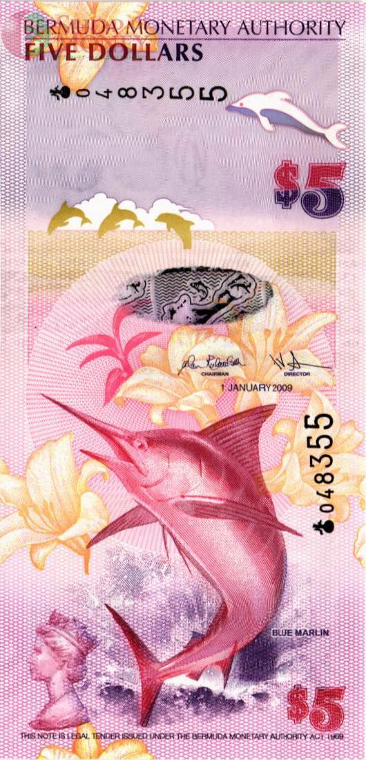 БЕРМУДСКИЕ ОСТРОВА 5 ДОЛЛАРОВ 1