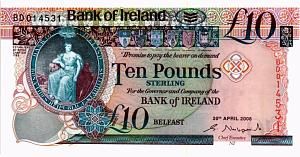 СЕВЕРНАЯ ИРЛАНДИЯ 10 ФУНТОВ (BANK OF IRELAND) 1