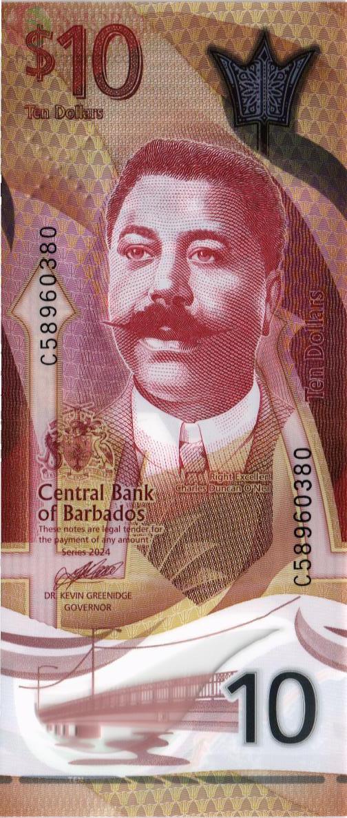 БАРБАДОС 10 ДОЛЛАРОВ 1