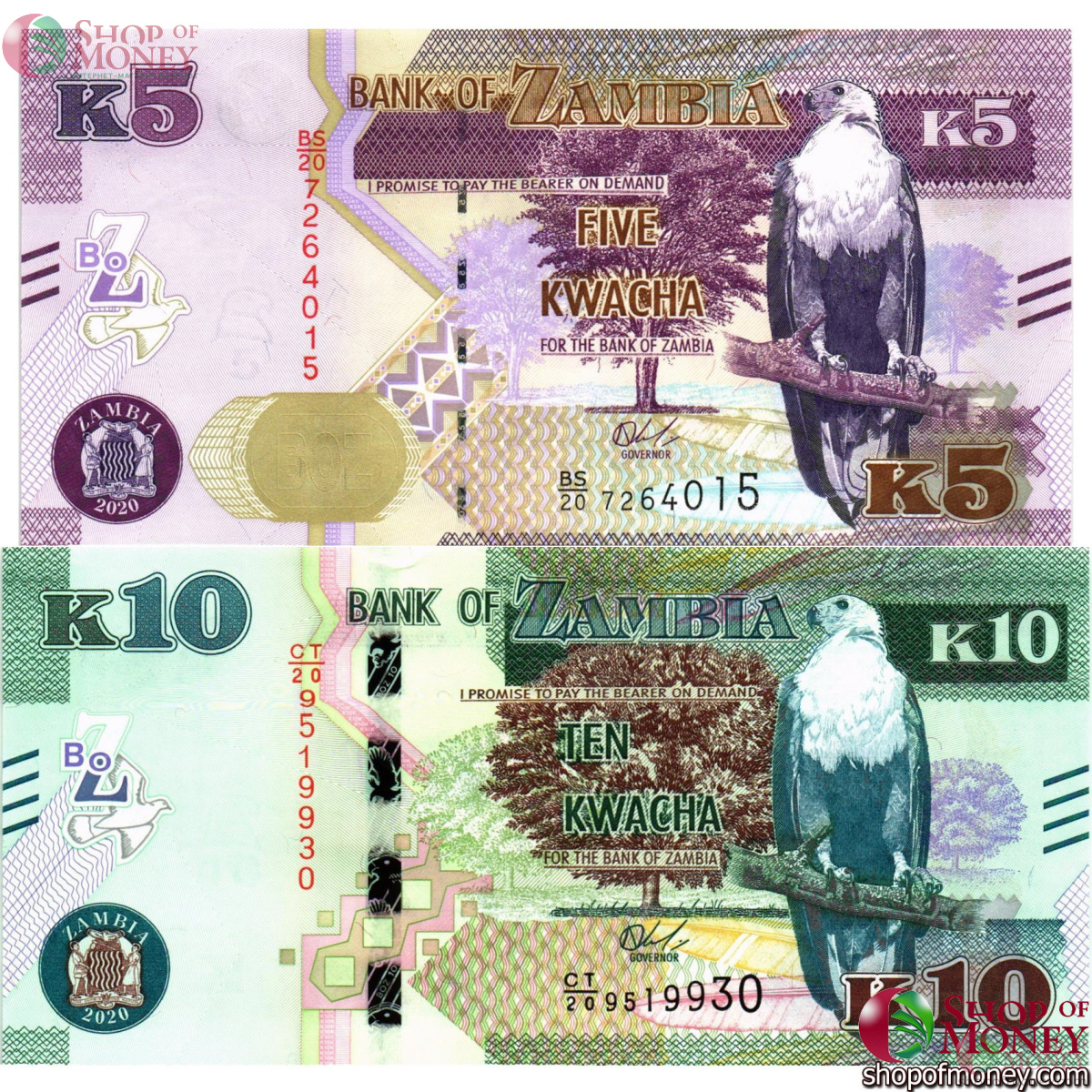 ЗАМБИЯ НАБОР 5 10 КВАЧА 1