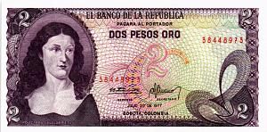 КОЛУМБИЯ 2 ПЕСО (20.07.1977) 1