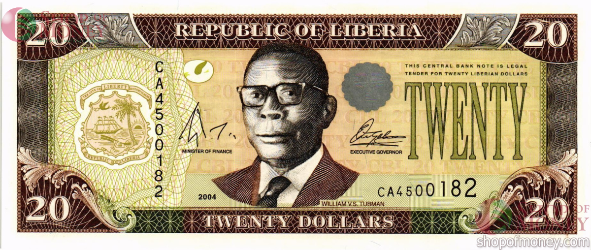 ЛИБЕРИЯ 20 ДОЛЛАРОВ 1