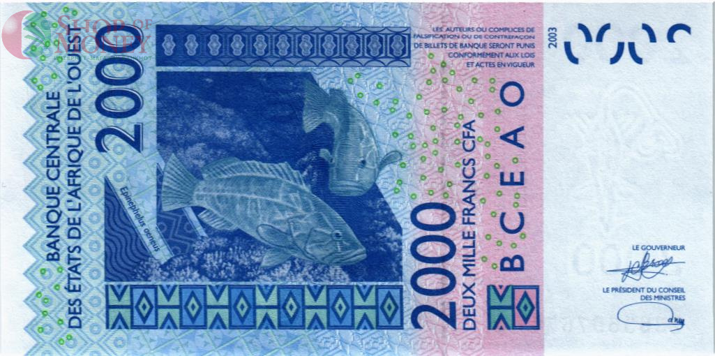 WAS - СЕНЕГАЛ 2000 ФРАНКОВ (K) 2