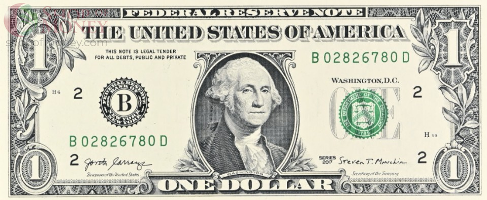 США 1 ДОЛЛАР B - НЬЮ-ЙОРК (PMG - GRADE 64) 4