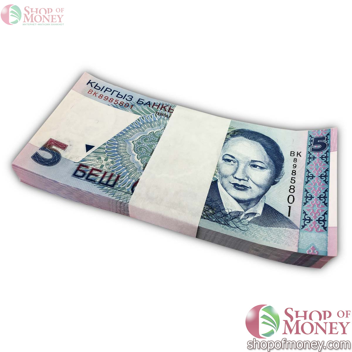 КИРГИЗИЯ 5 СОМ (100 БАНКНОТ) 1