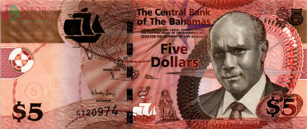 БАГАМСКИЕ ОСТРОВА 5 ДОЛЛАРОВ 1