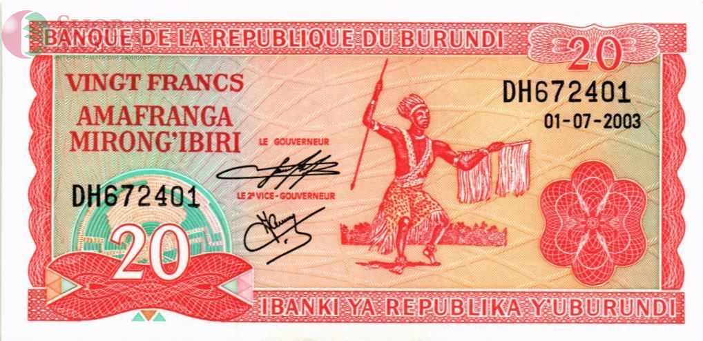 БУРУНДИ 20 ФРАНКОВ 1