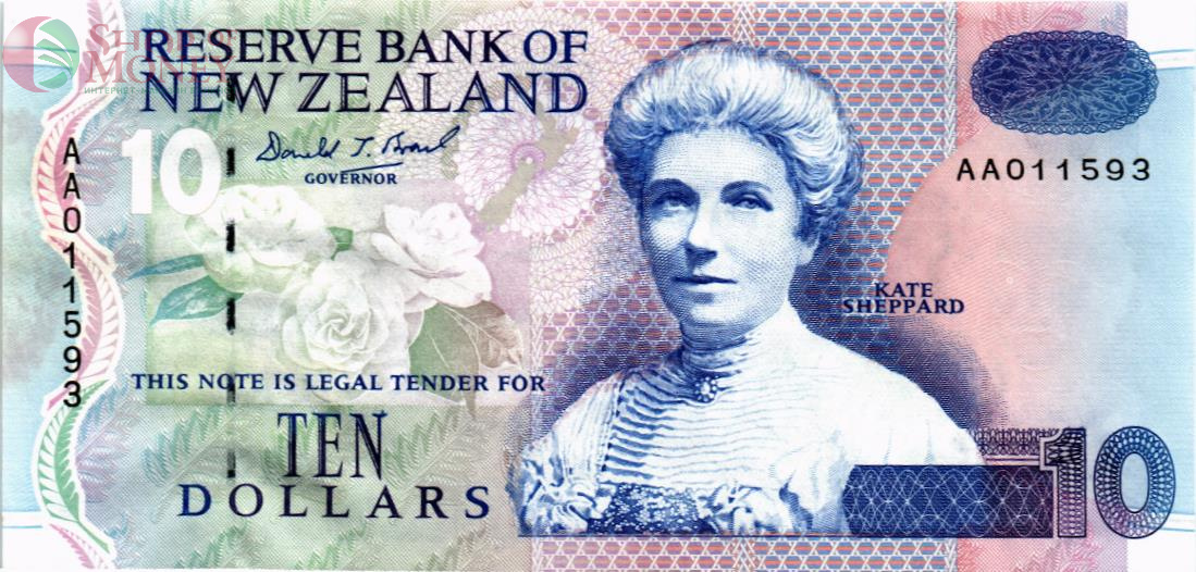 НОВАЯ ЗЕЛАНДИЯ 10 ДОЛЛАРОВ (-AA-) 1