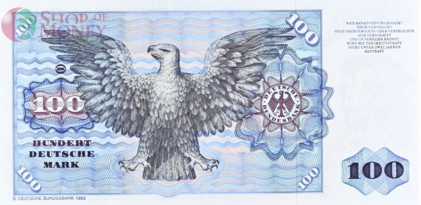 ГЕРМАНИЯ 100 МАРОК (ФРГ) (PMG - GRADE 64) 4