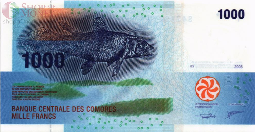 КОМОРСКИЕ ОСТРОВА 1000 ФРАНКОВ 1