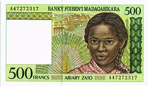 МАДАГАСКАР 500 ФРАНКОВ 1