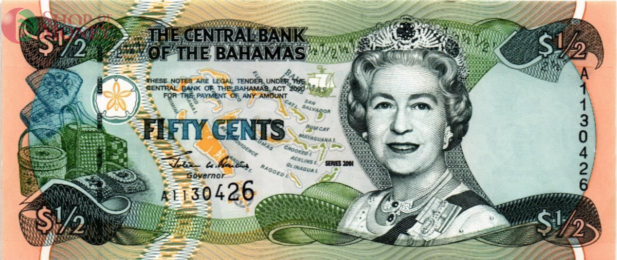 БАГАМСКИЕ ОСТРОВА 1/2 ДОЛЛАРА 1