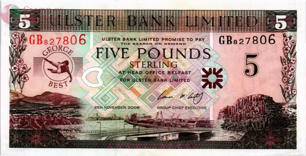 СЕВЕРНАЯ ИРЛАНДИЯ 5 ФУНТОВ (ULSTER BANK) 1