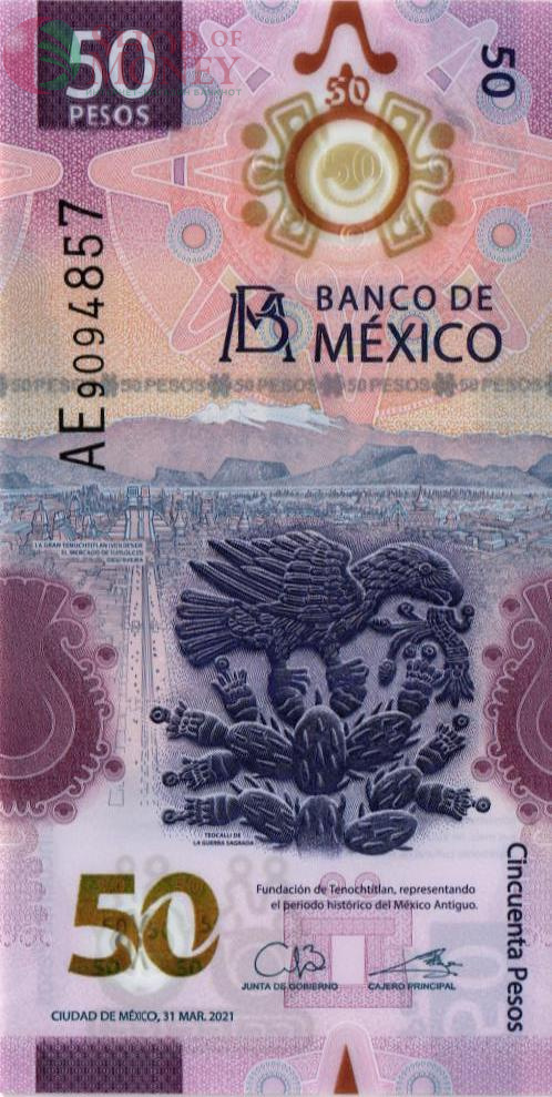 МЕКСИКА 50 ПЕСО (31.03.2021) 1