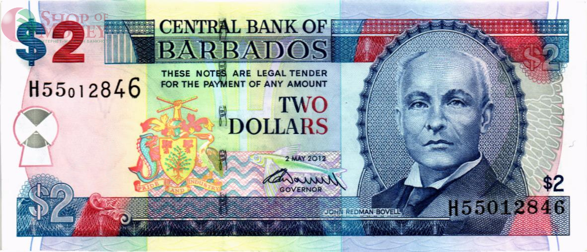 БАРБАДОС 2 ДОЛЛАРА 1