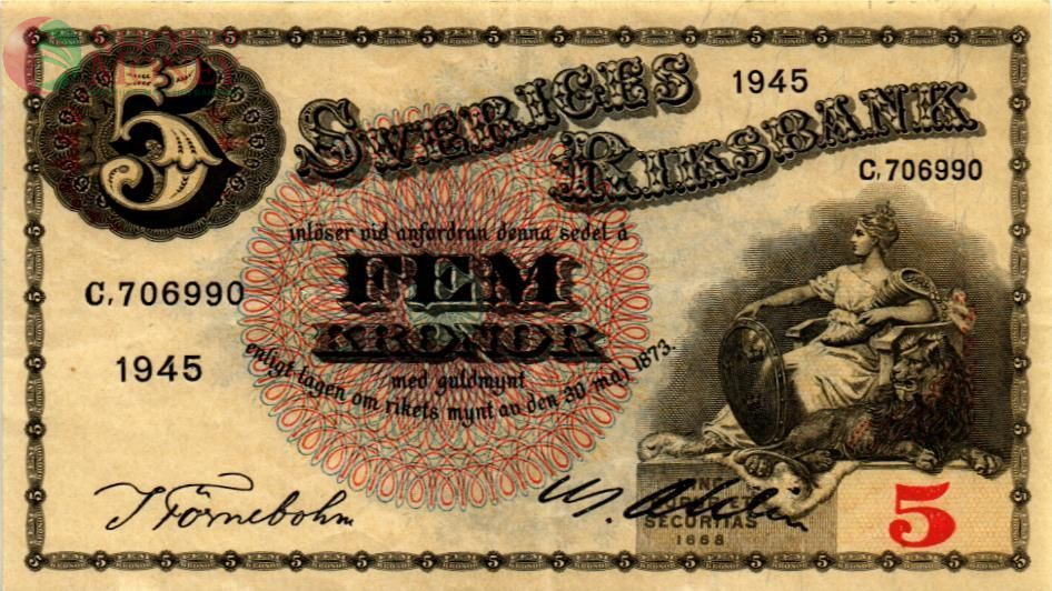 ШВЕЦИЯ 5 КРОН 1