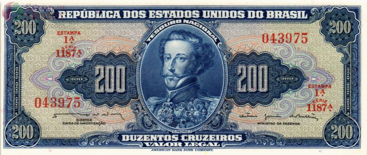 БРАЗИЛИЯ 200 КРУЗЕЙРО 1