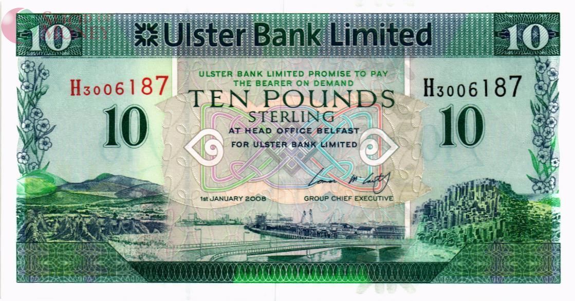 СЕВЕРНАЯ ИРЛАНДИЯ 10 ФУНТОВ (ULSTER BANK) 1