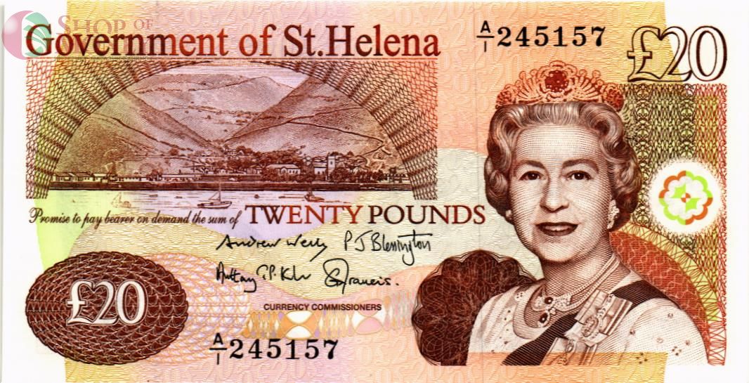ОСТРОВ СВЯТОЙ ЕЛЕНЫ 20 ФУНТОВ 1
