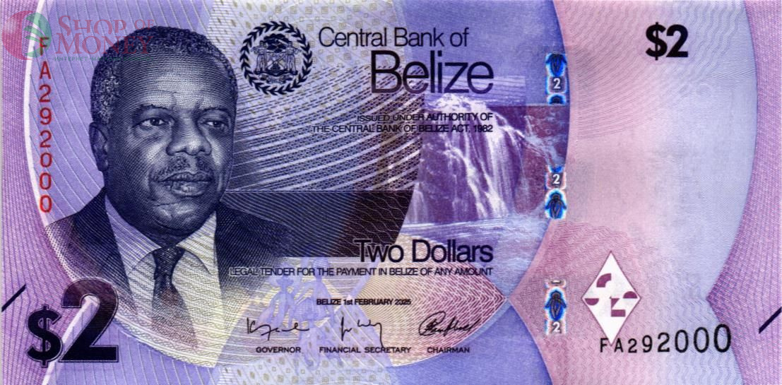 БЕЛИЗ 2 ДОЛЛАРА 1