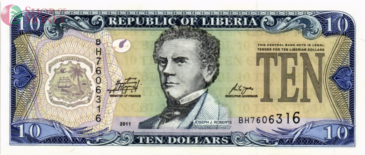 ЛИБЕРИЯ 10 ДОЛЛАРОВ 1