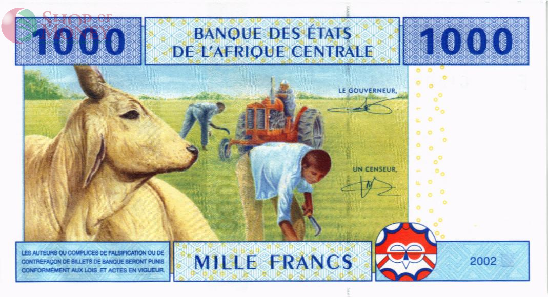 CAS - ЭКВАТОРИАЛЬНАЯ ГВИНЕЯ 1000 ФРАНКОВ (F) 2