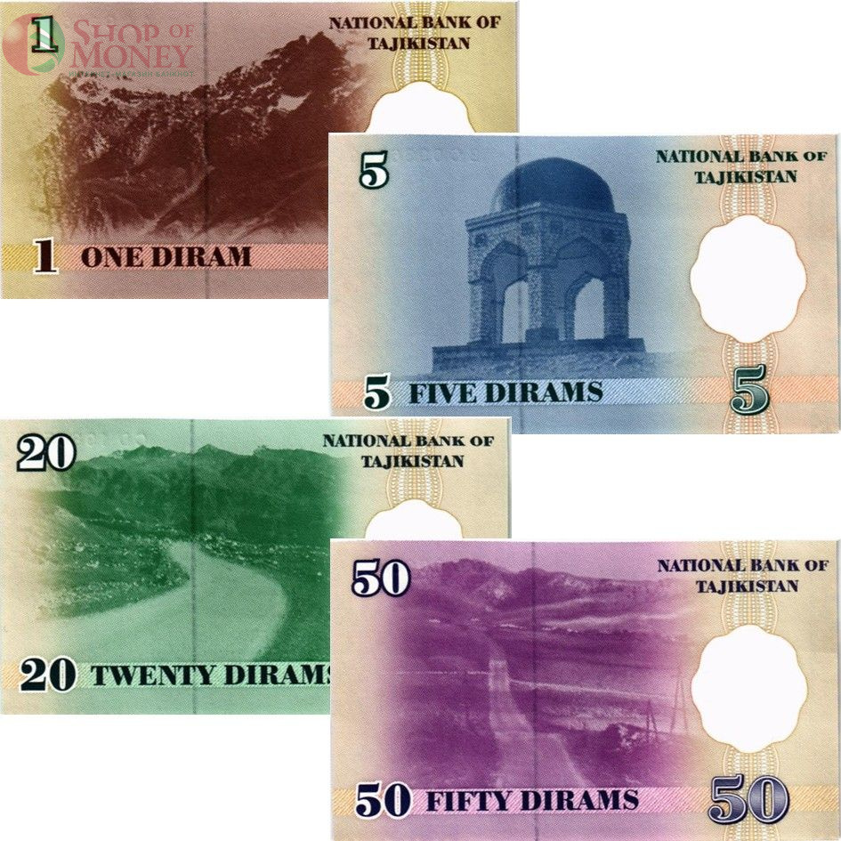 ТАДЖИКИСТАН НАБОР 1 5 20 50 ДРАМ 2