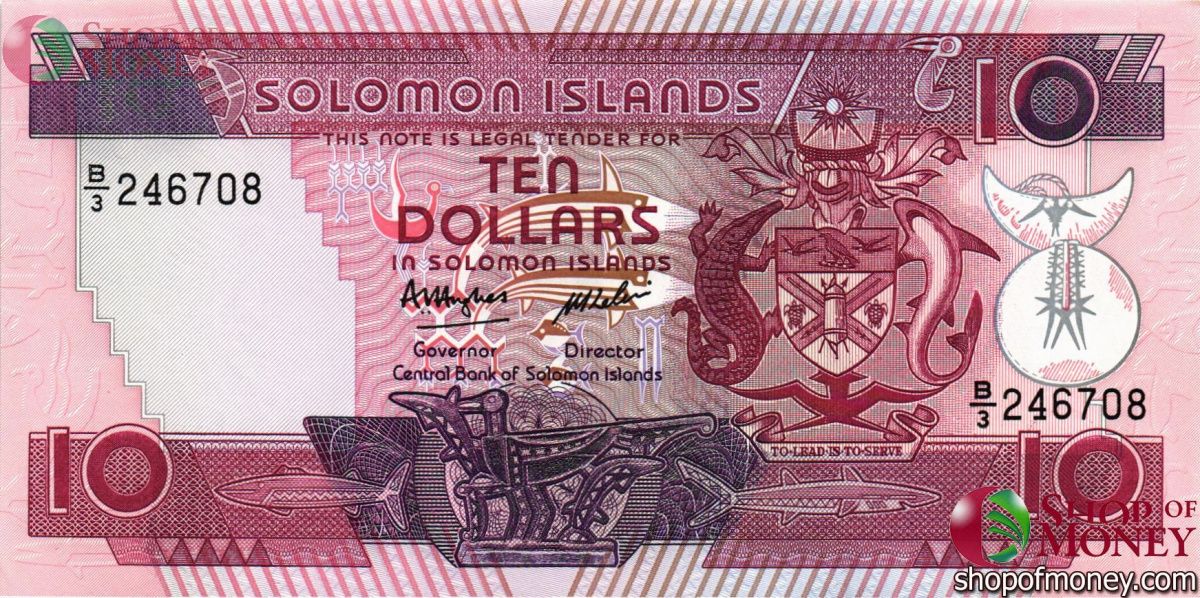 СОЛОМОНОВЫ ОСТРОВА 10 ДОЛЛАРОВ 1