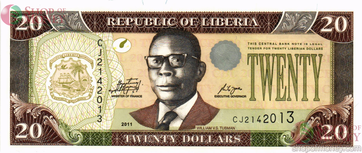 ЛИБЕРИЯ 20 ДОЛЛАРОВ 1