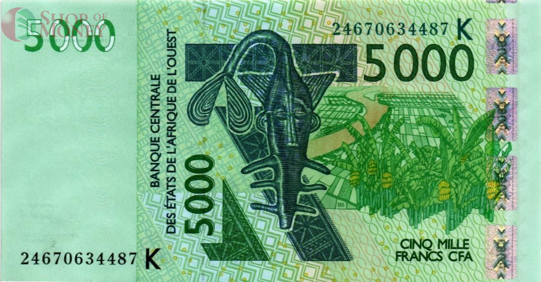 WAS - СЕНЕГАЛ 5000 ФРАНКОВ (K) 1