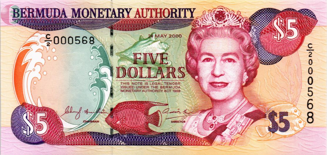 БЕРМУДСКИЕ ОСТРОВА 5 ДОЛЛАРОВ 1