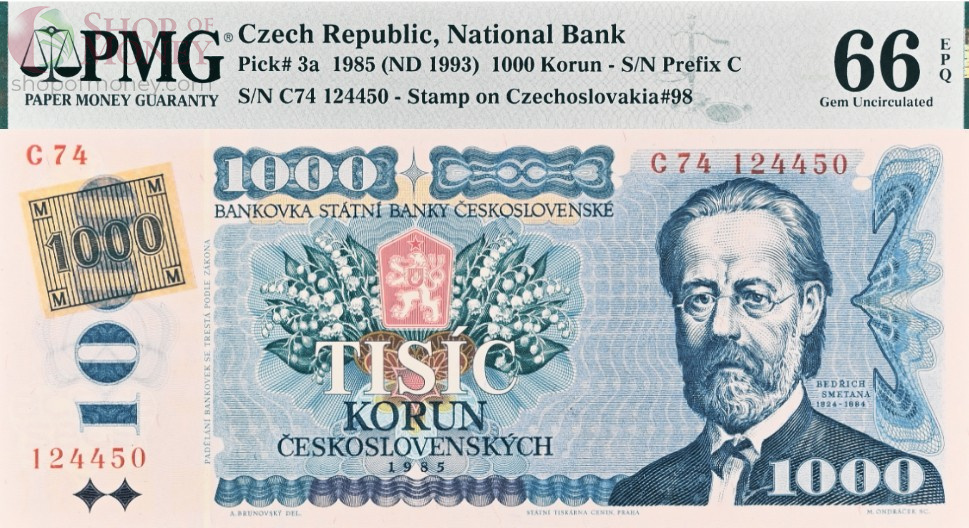 ЧЕХИЯ 1000 КРОН (PMG - GRADE 66) 1