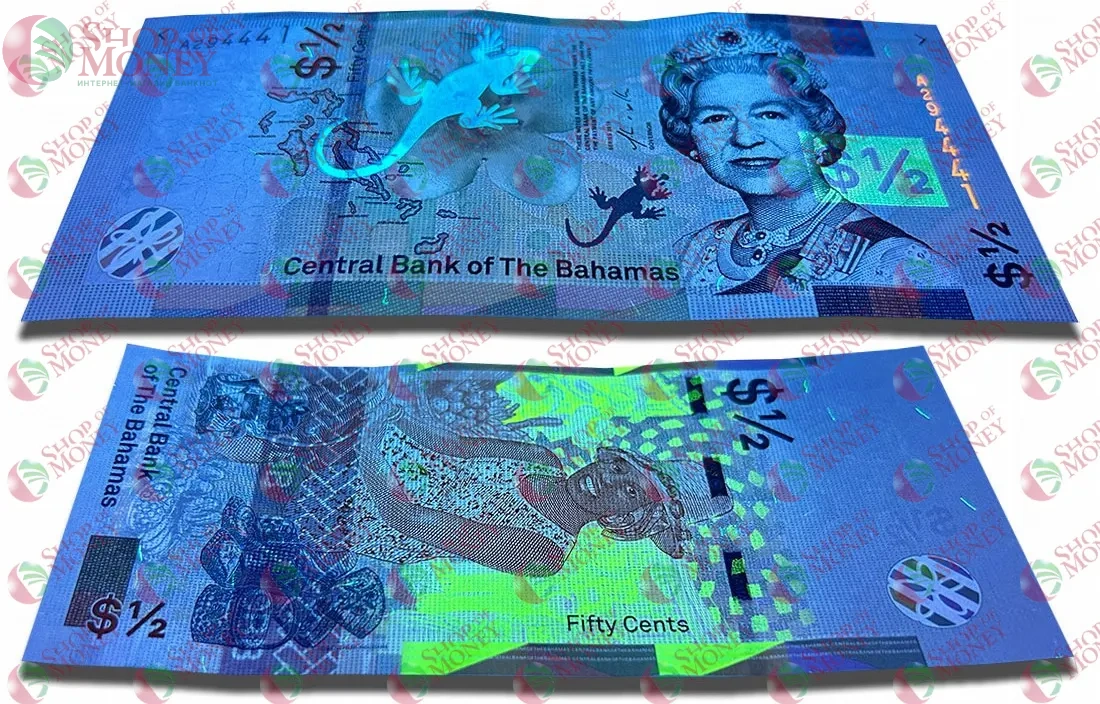 БАГАМСКИЕ ОСТРОВА 1/2 ДОЛЛАРА 3