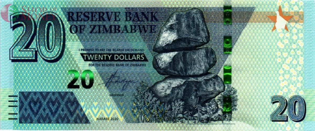 ЗИМБАБВЕ 20 ДОЛЛАРОВ 1